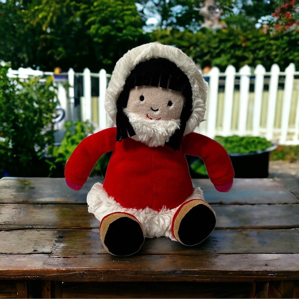 John Lewis Girl in Red Santa Christmas Outfit Doll Plush Soft Toy 9" Tall READ